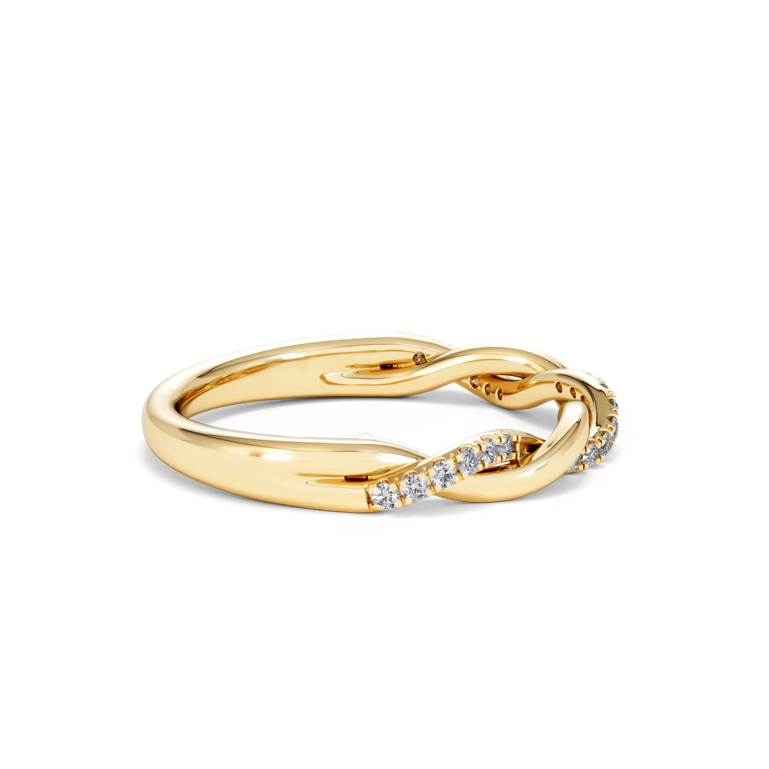 Celia Twist Half Band 0.15ct F/VS Round Cut Lab Diamond Eternity Ring in 18K Gold Vermeil - Image 27