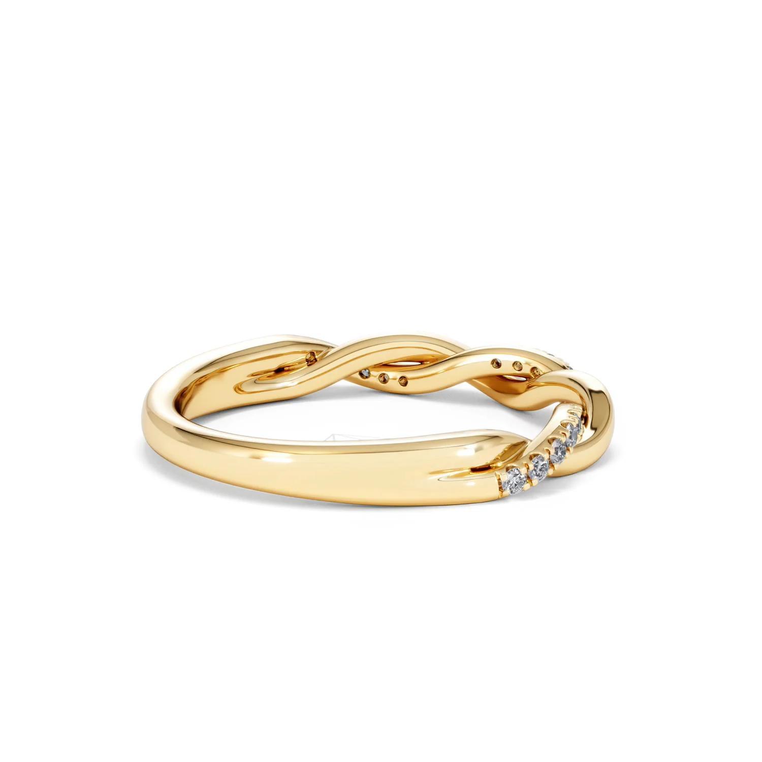 Celia Twist Half Band 0.15ct F/VS Round Cut Lab Diamond Eternity Ring in 18K Gold Vermeil - Image 34