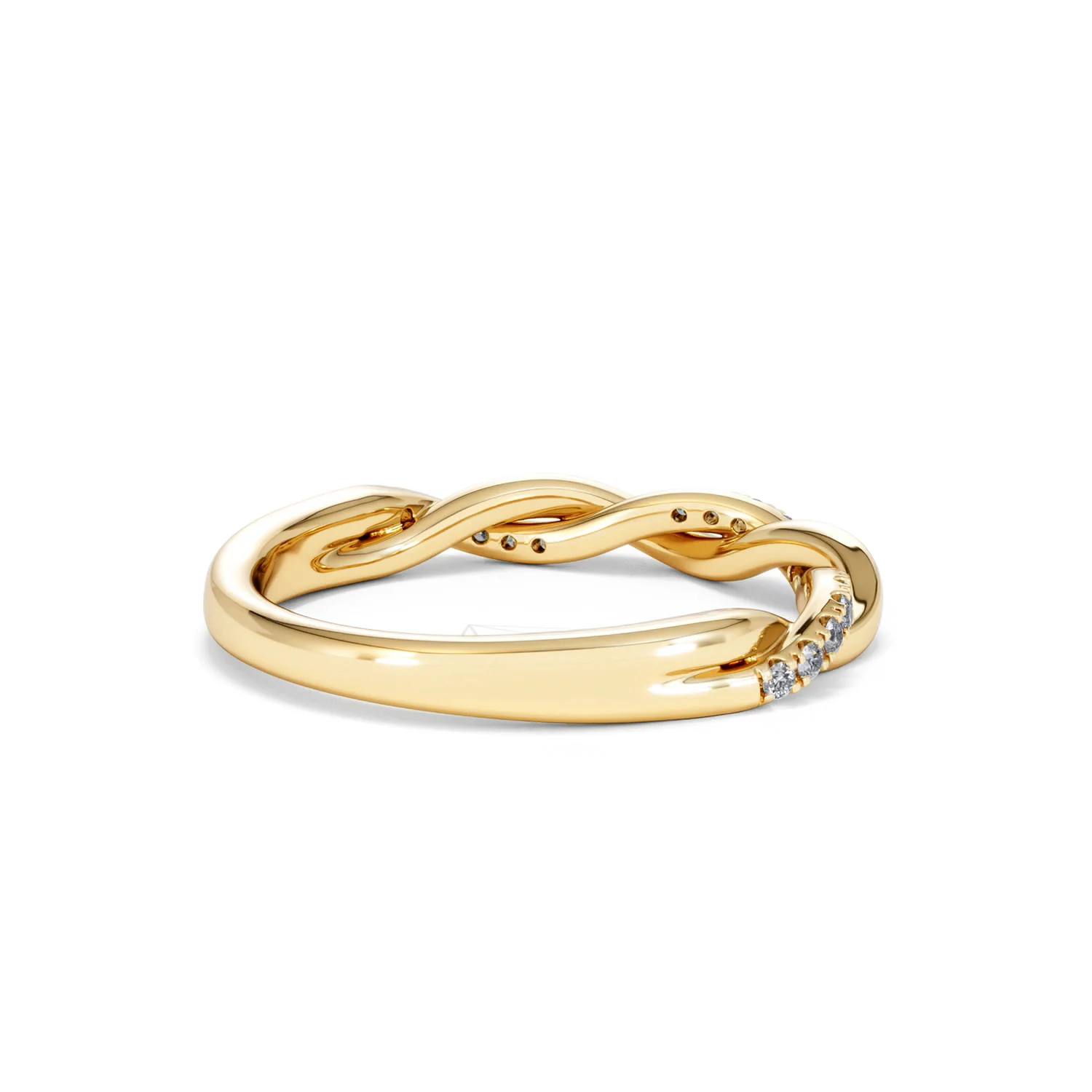 Celia Twist Half Band 0.15ct F/VS Round Cut Lab Diamond Eternity Ring in 18K Gold Vermeil - Image 36