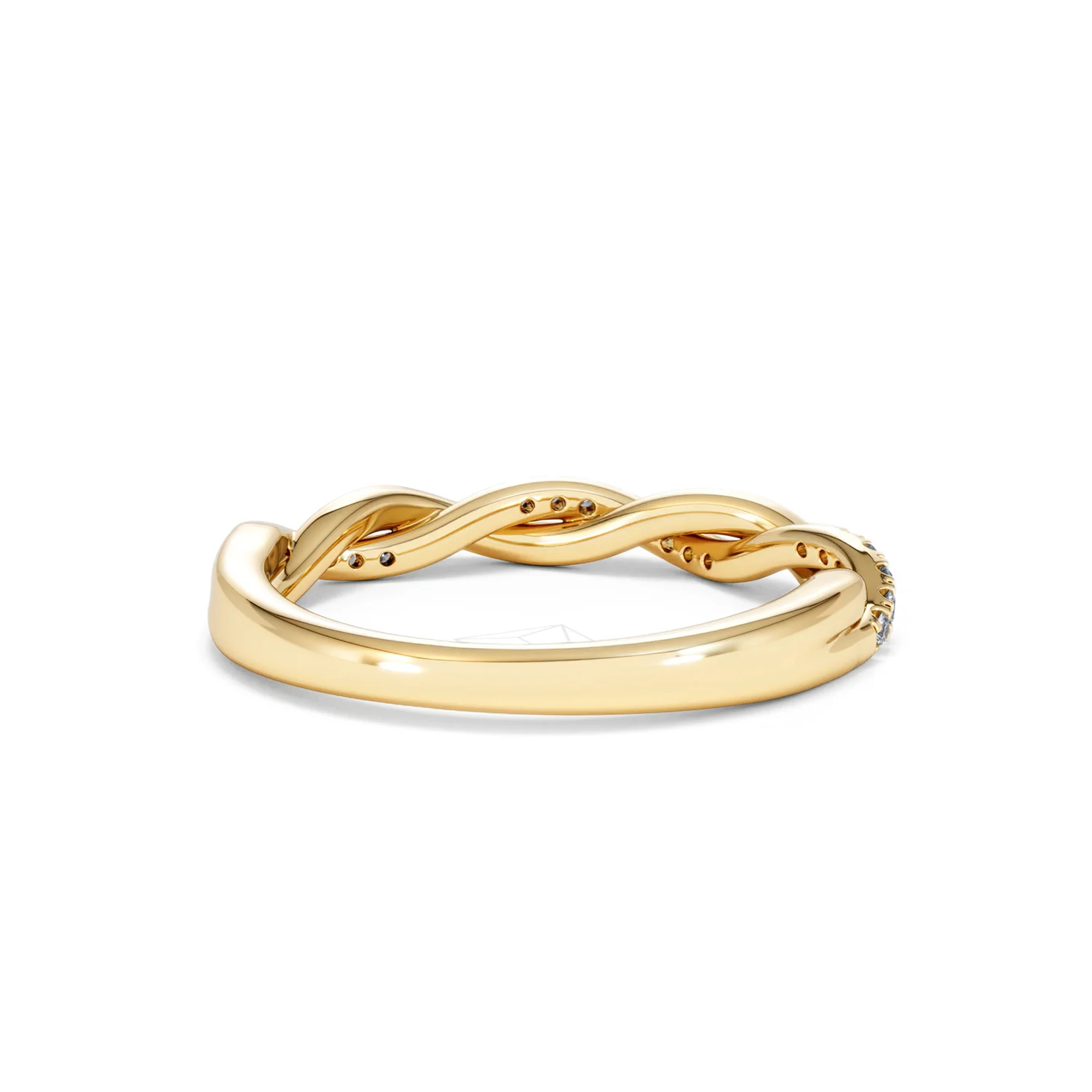 Celia Twist Half Band 0.15ct F/VS Round Cut Lab Diamond Eternity Ring in 18K Gold Vermeil - Image 44
