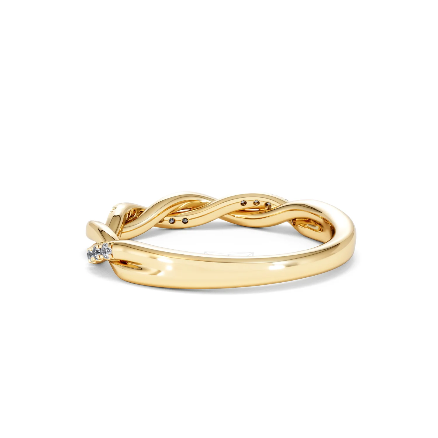 Celia Twist Half Band 0.15ct F/VS Round Cut Lab Diamond Eternity Ring in 18K Gold Vermeil - Image 57