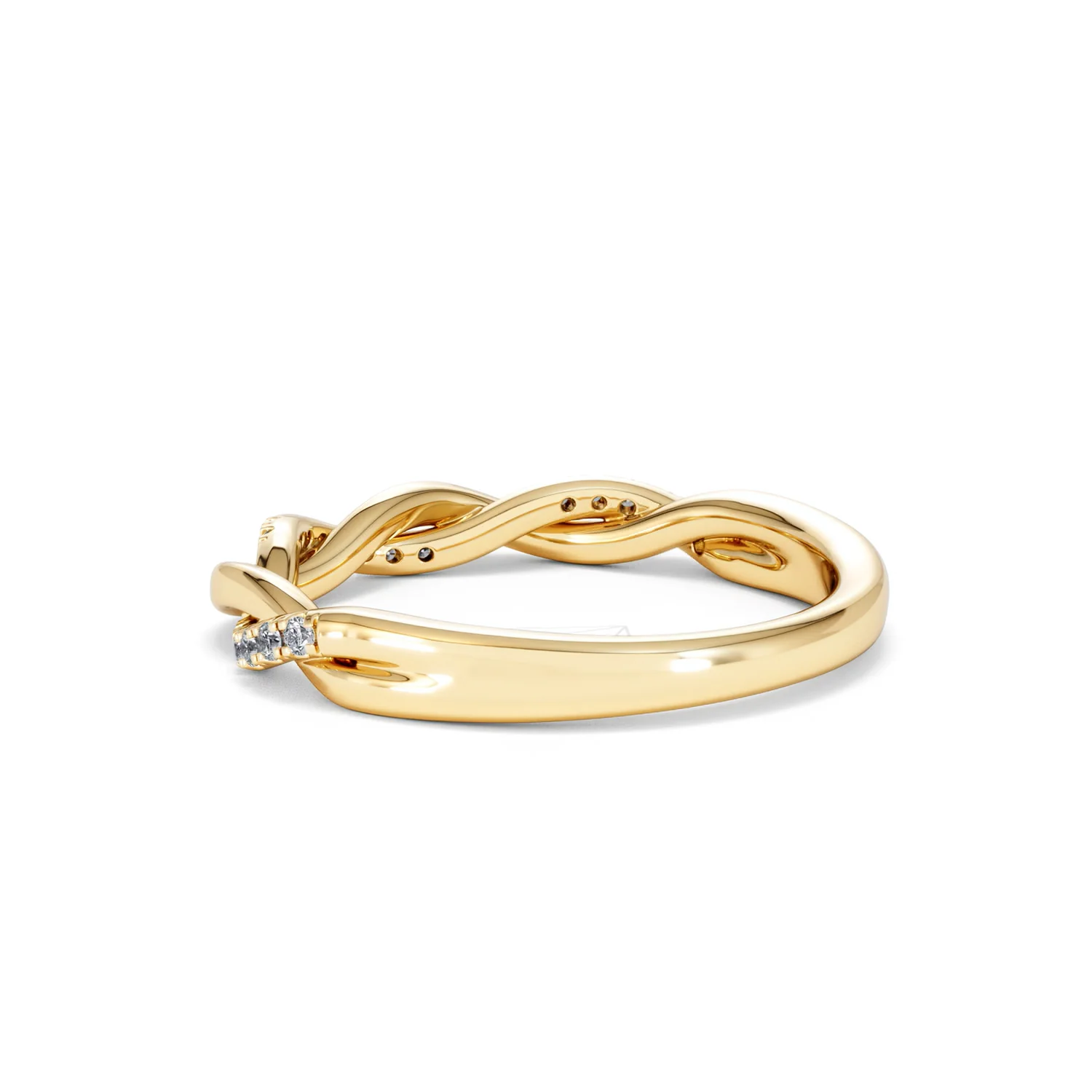 Celia Twist Half Band 0.15ct F/VS Round Cut Lab Diamond Eternity Ring in 18K Gold Vermeil - Image 59