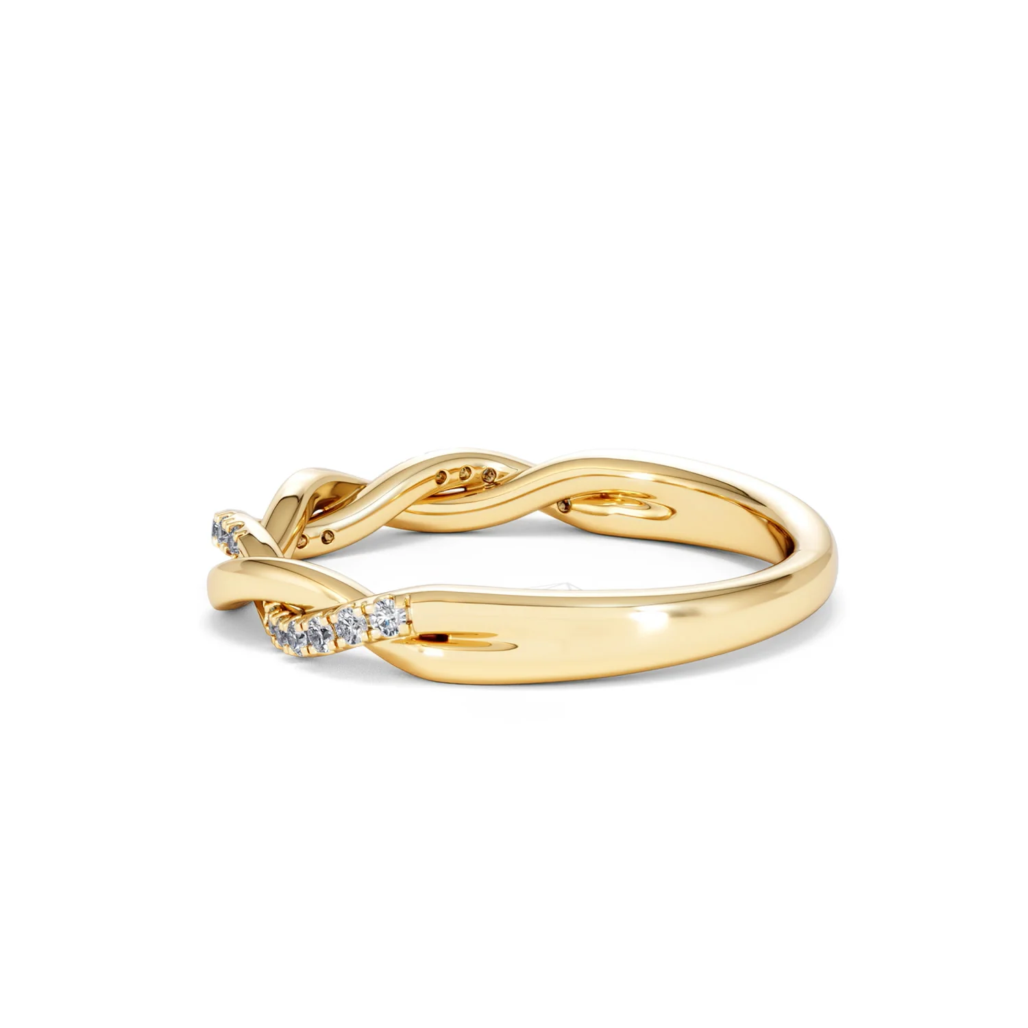 Celia Twist Half Band 0.15ct F/VS Round Cut Lab Diamond Eternity Ring in 18K Gold Vermeil - Image 64
