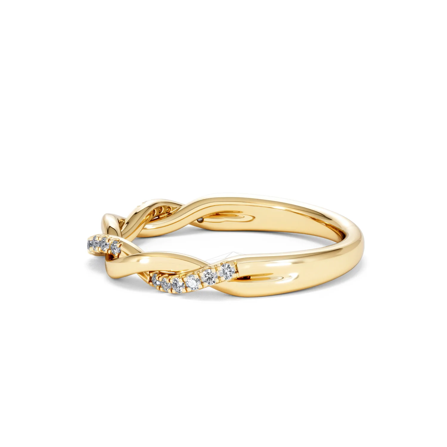 Celia Twist Half Band 0.15ct F/VS Round Cut Lab Diamond Eternity Ring in 18K Gold Vermeil - Image 69