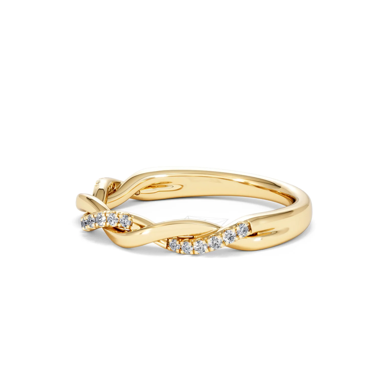 Celia Twist Half Band 0.15ct F/VS Round Cut Lab Diamond Eternity Ring in 18K Gold Vermeil - Image 74