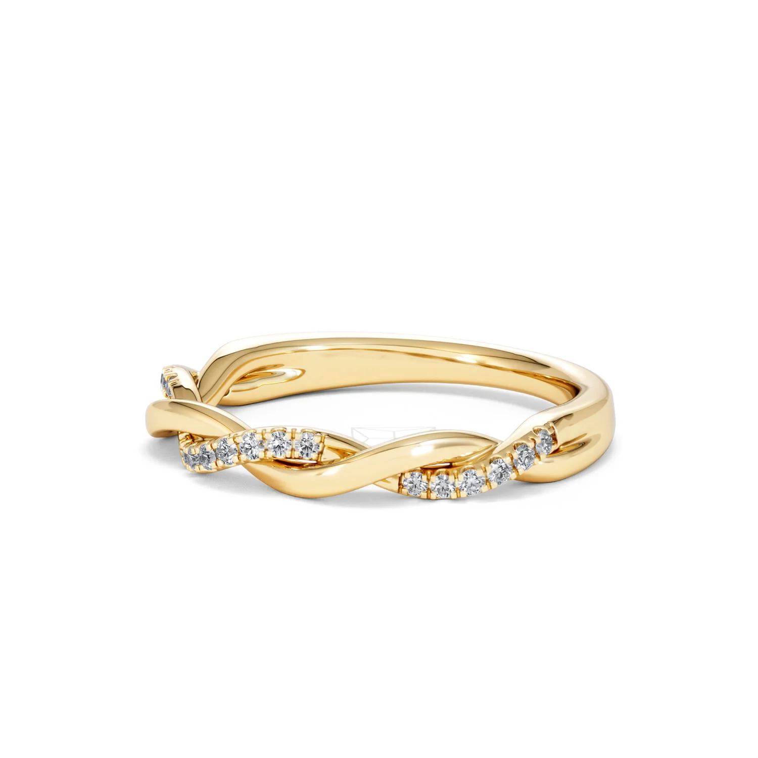 Celia Twist Half Band 0.15ct F/VS Round Cut Lab Diamond Eternity Ring in 18K Gold Vermeil - Image 78
