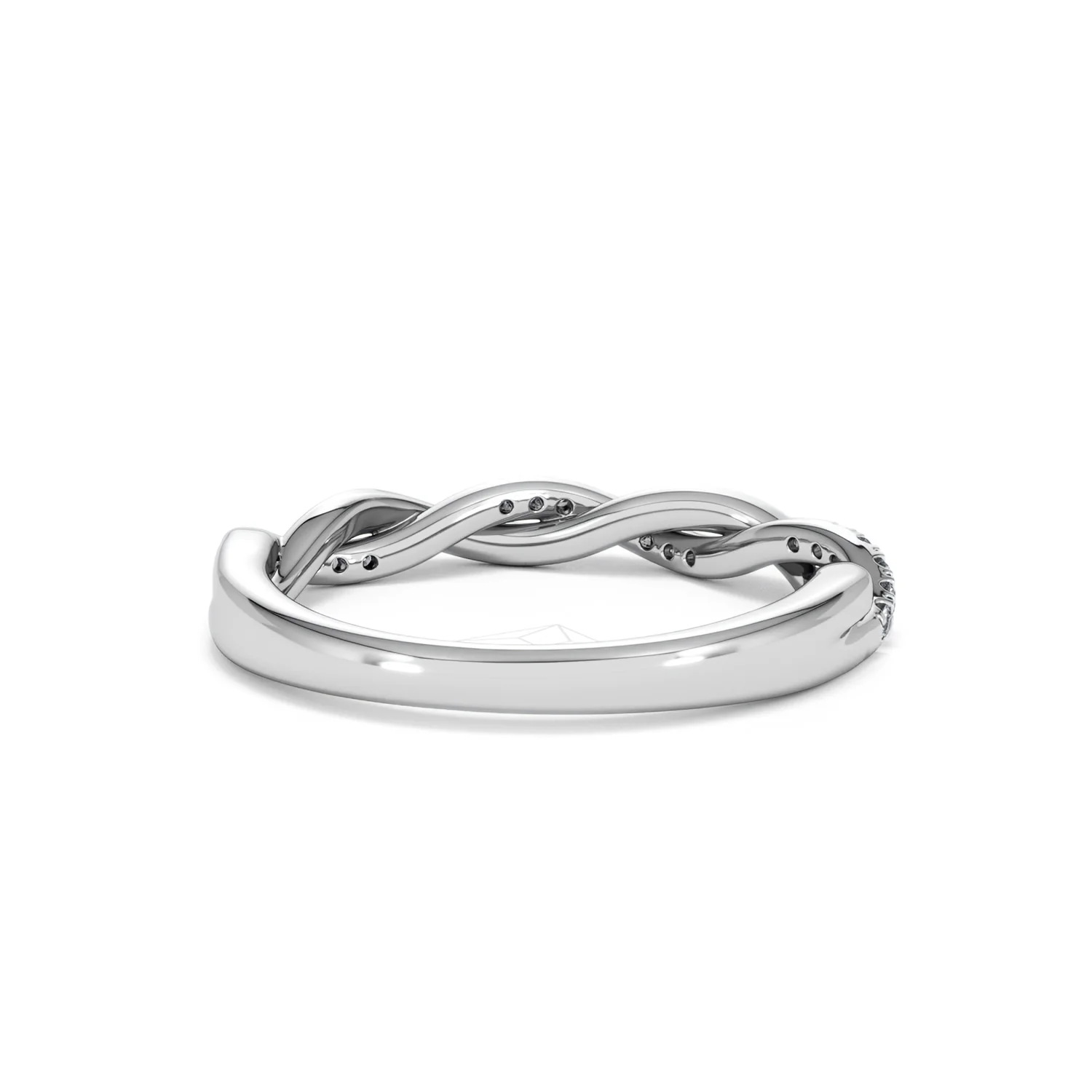 Celia Twist Half Band 0.15ct F/VS Round Cut Lab Diamond Eternity Ring in Silver - Image 46