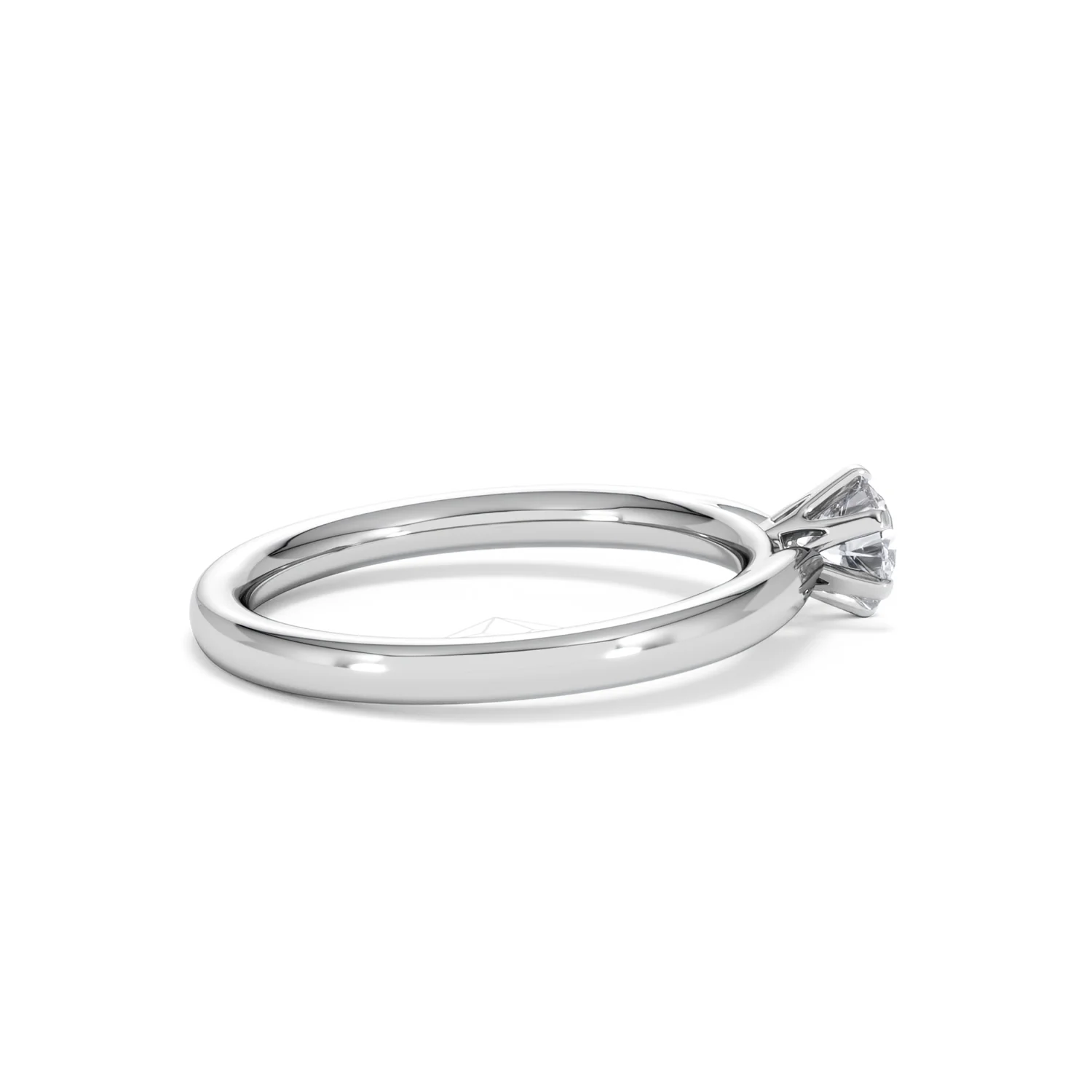 Certified 0.50CT Chloe Low 18K White Gold Engagement Ring E/VS2 - Image 31