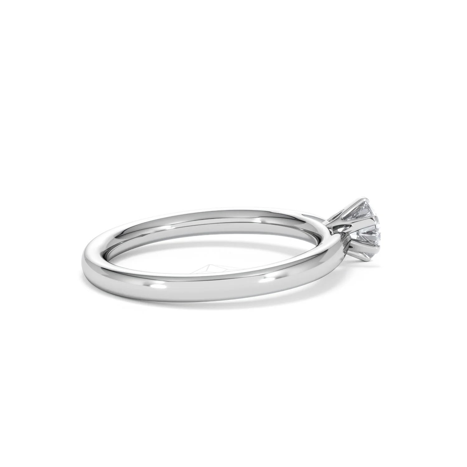 Certified 0.50CT Chloe Low 18K White Gold Engagement Ring E/VS2 - Image 32