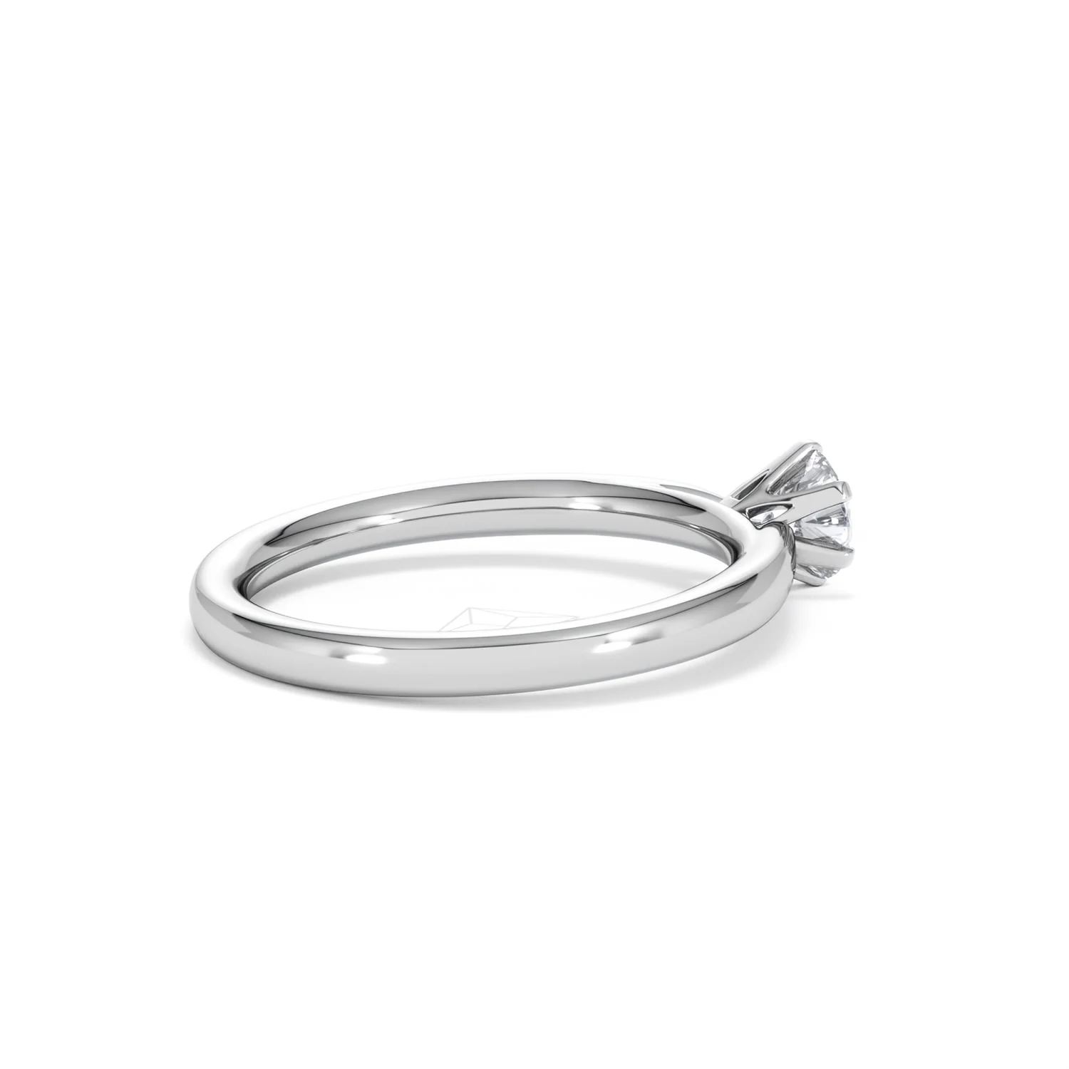 Certified 0.50CT Chloe Low 18K White Gold Engagement Ring E/VS2 - Image 34