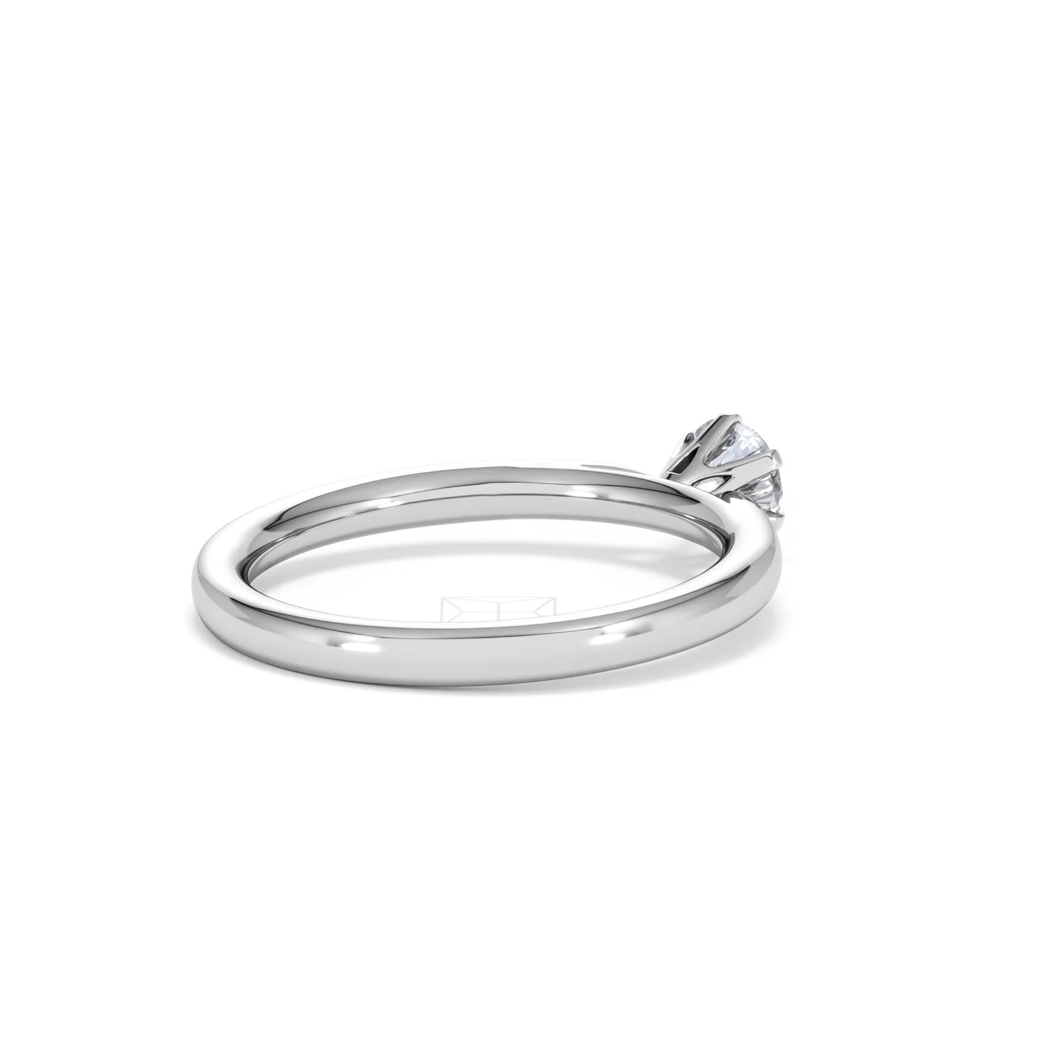 Certified 0.50CT Chloe Low 18K White Gold Engagement Ring E/VS2 - Image 38