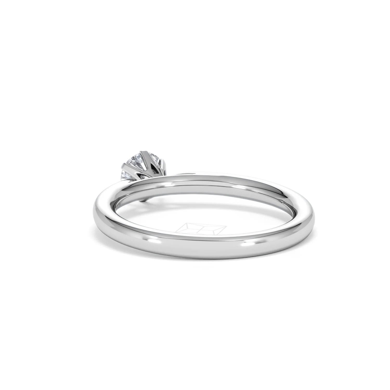 Certified 0.50CT Chloe Low 18K White Gold Engagement Ring E/VS2 - Image 54