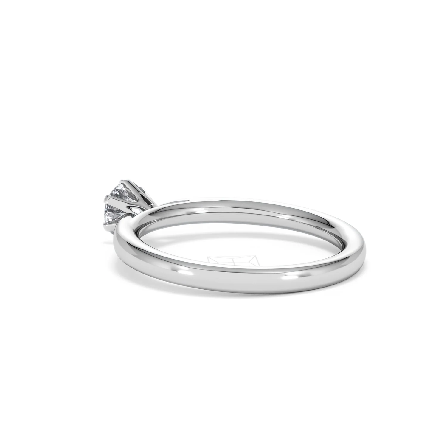 Certified 0.50CT Chloe Low 18K White Gold Engagement Ring E/VS2 - Image 59