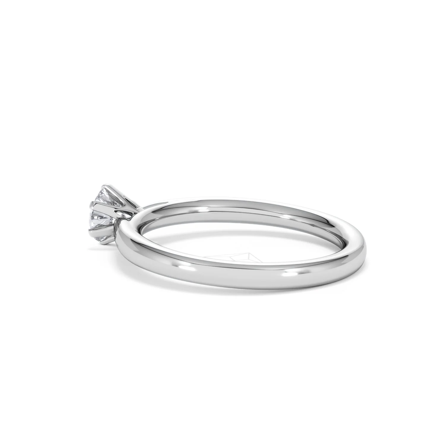 Certified 0.50CT Chloe Low 18K White Gold Engagement Ring E/VS2 - Image 62
