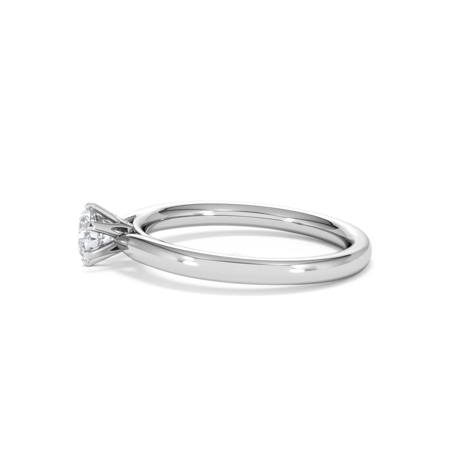 Certified 0.50CT Chloe Low 18K White Gold Engagement Ring E/VS2 - Image 69