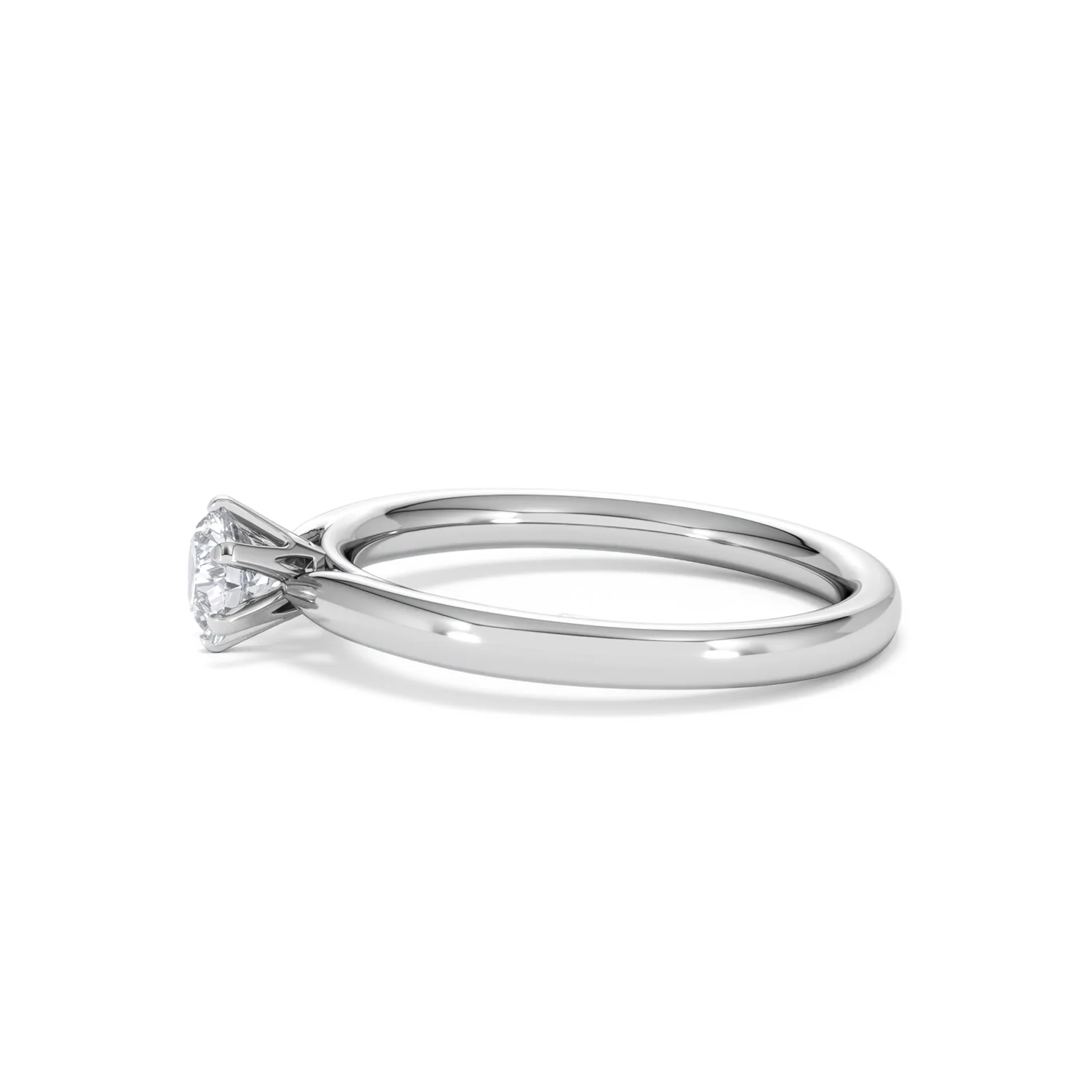 Certified 0.50CT Chloe Low 18K White Gold Engagement Ring E/VS2 - Image 70