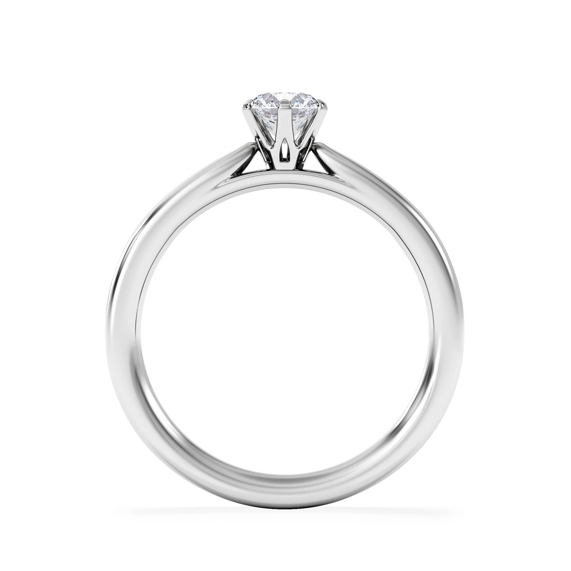 Certified 0.50CT Chloe Low Platinum Engagement Ring G/VS - Image 3