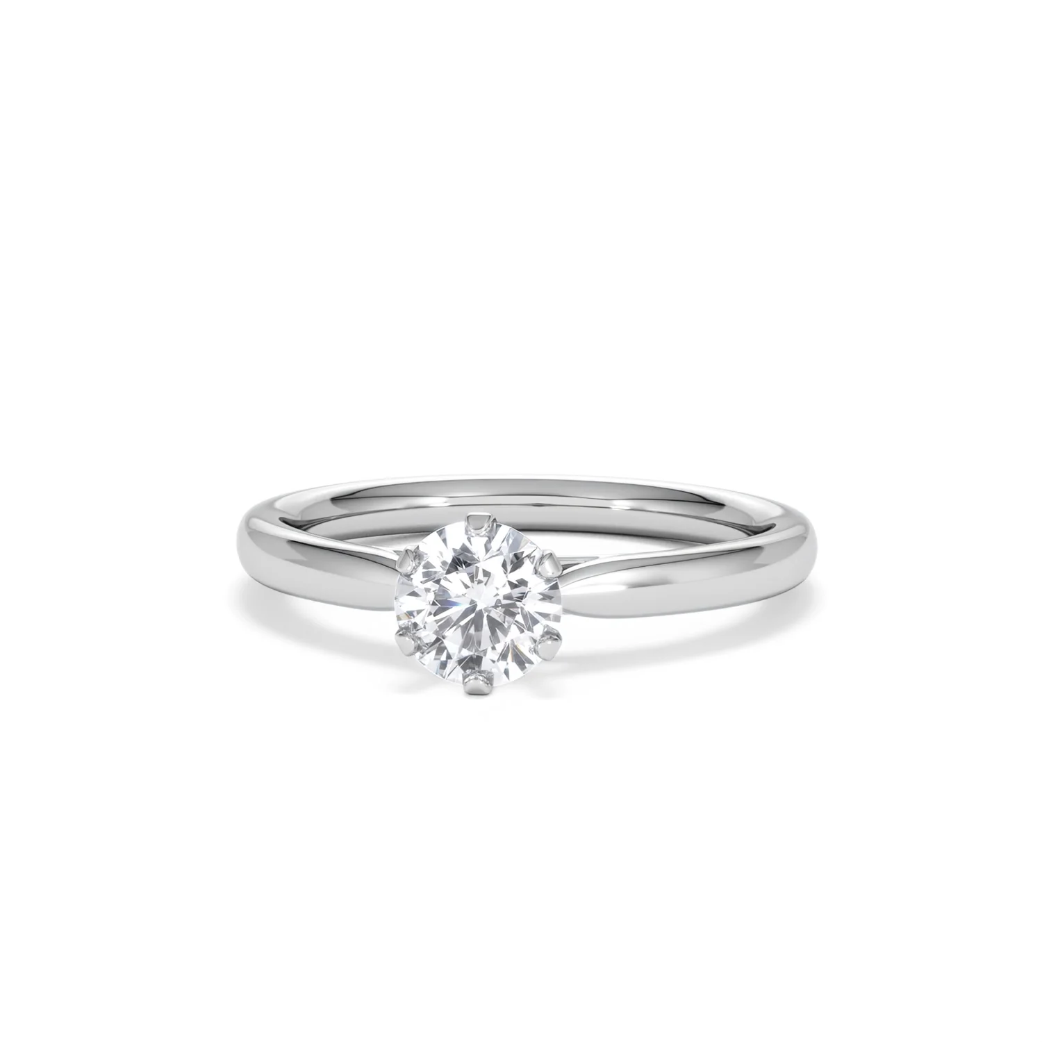 Certified 0.70CT Chloe Low Platinum Engagement Ring G/VS - Image 86