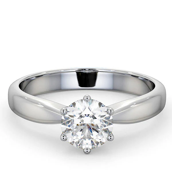 Certified 0.90CT Chloe High Platinum Engagement Ring G/VS - Image 3
