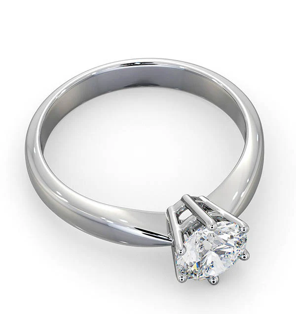 Certified 0.90CT Chloe High Platinum Engagement Ring G/VS - Image 4