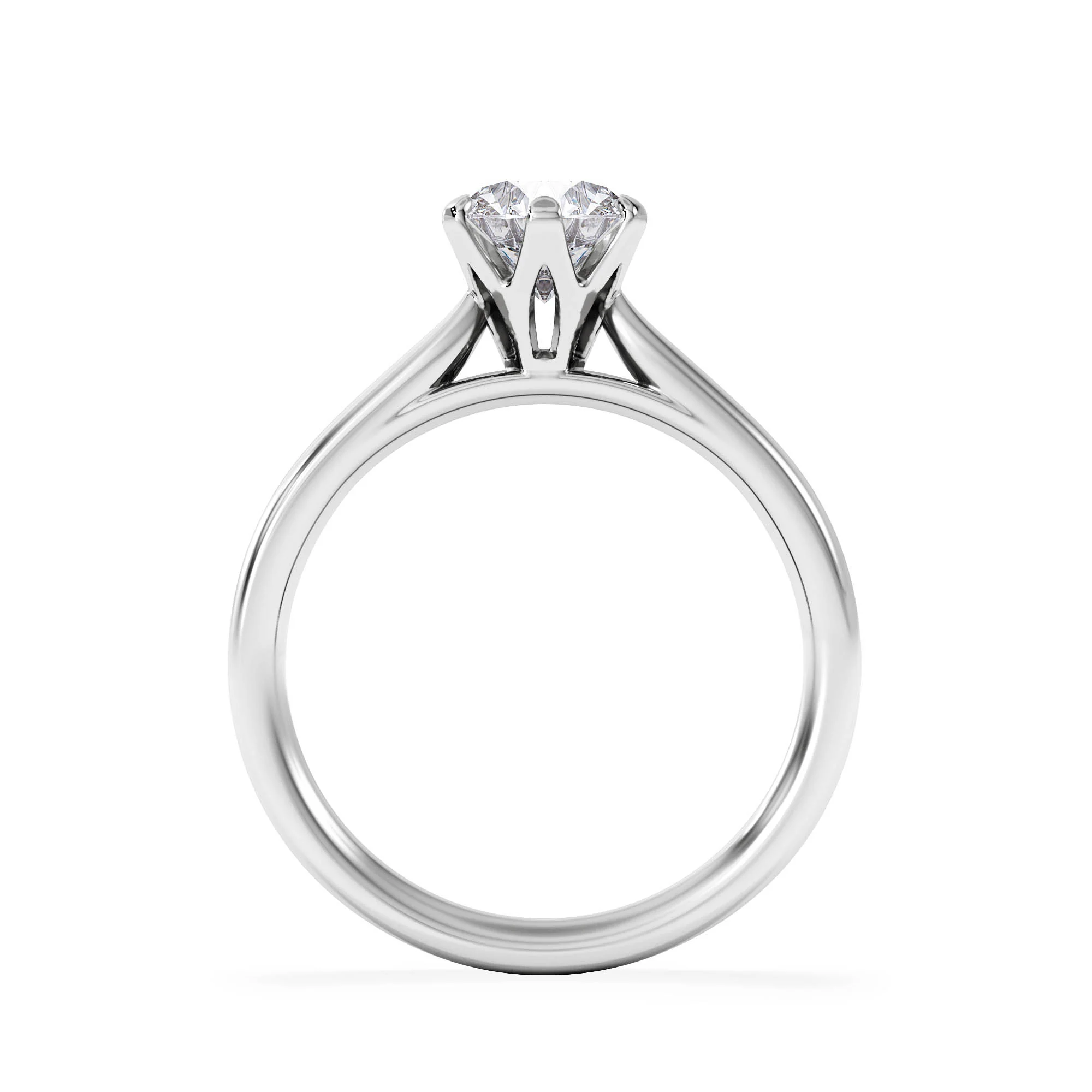 Certified 1.00CT Chloe High Platinum Engagement Ring G/VS - Image 3