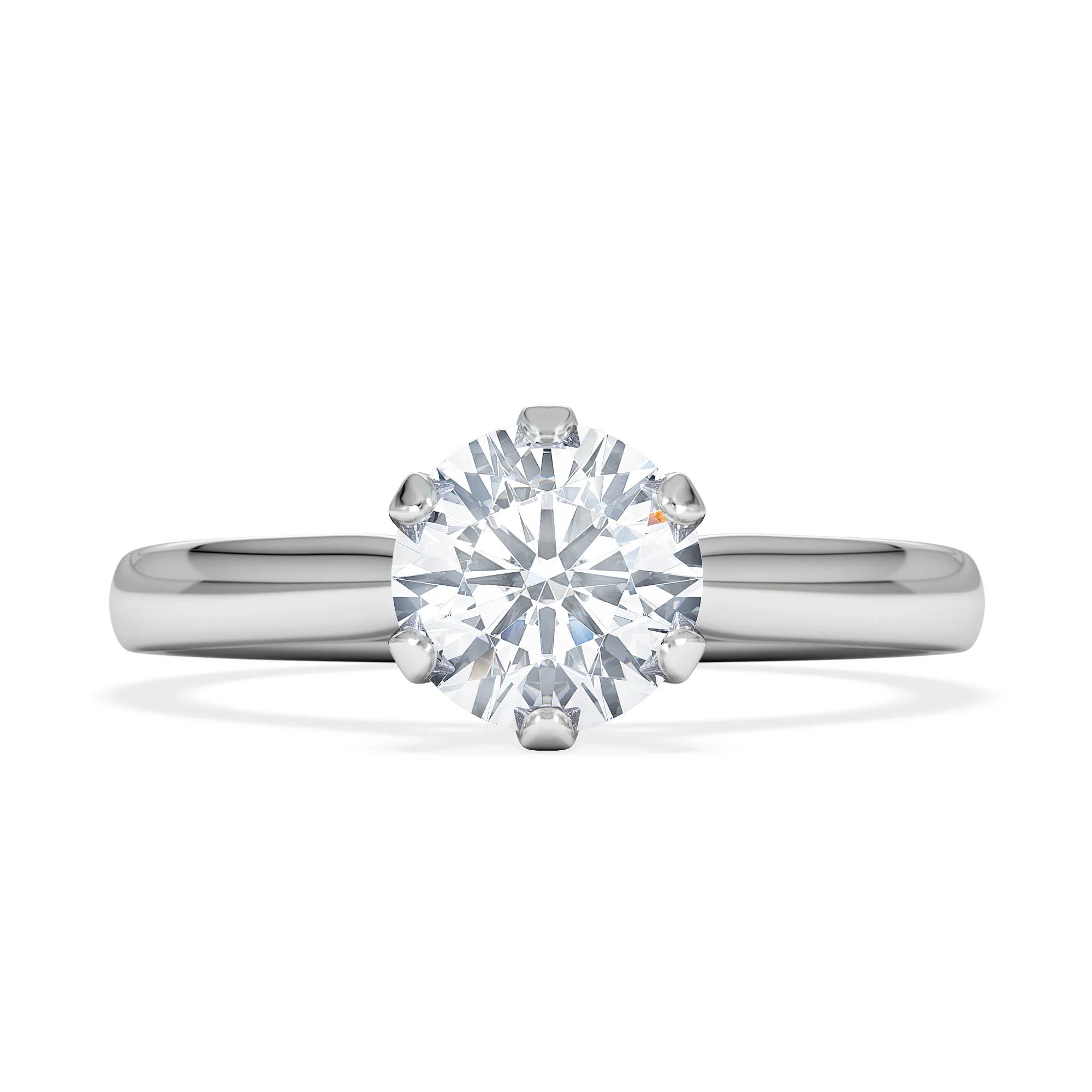 Certified 1.00CT Chloe High Platinum Engagement Ring G/VS - Image 6