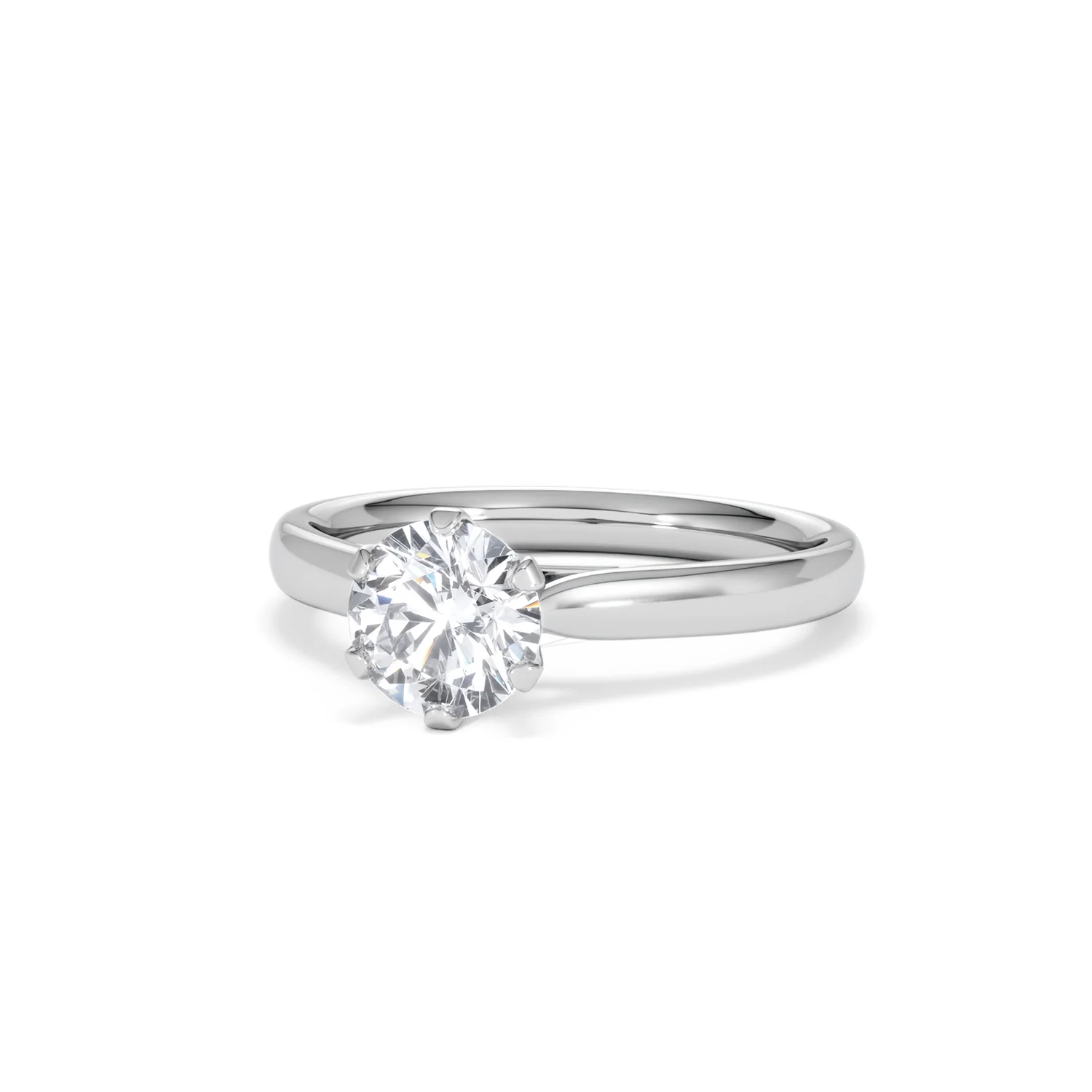 Certified 1.00CT Chloe High Platinum Engagement Ring G/VS - Image 84