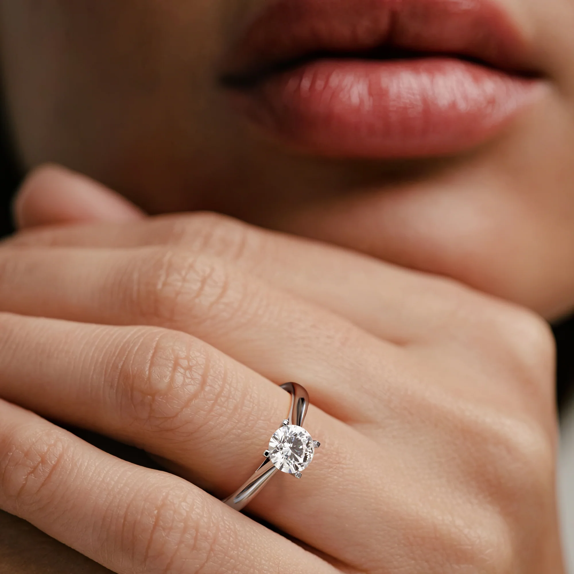 Certified 1.00CT Grace Platinum Engagement Ring G/SI2 - Image 4