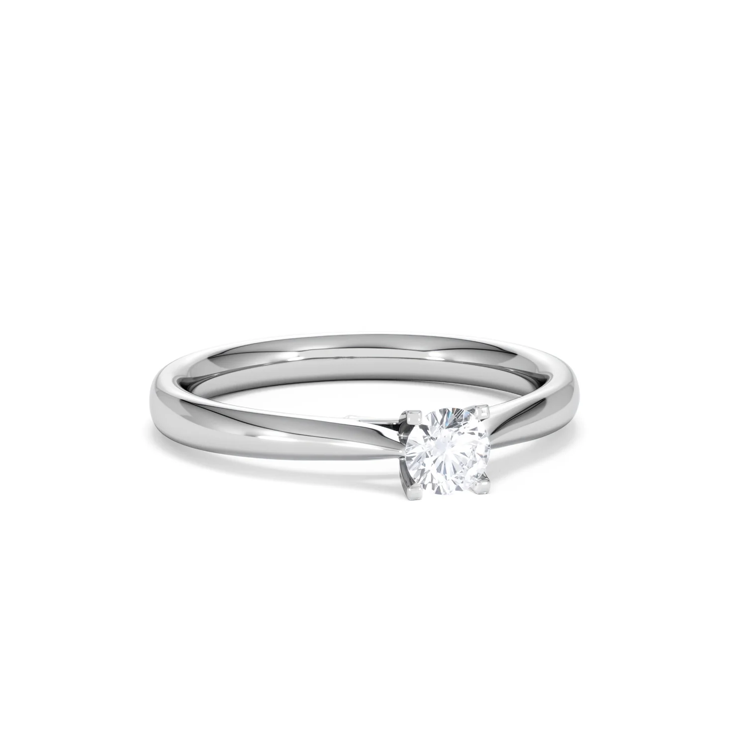Certified Grace 18K White Gold Diamond Engagement Ring 0.25CT - Image 12