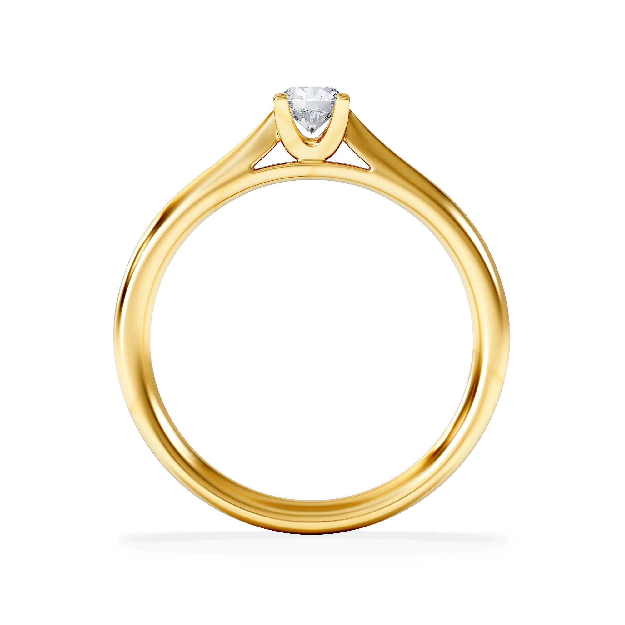 Certified Grace 18K White Gold Diamond Engagement Ring 0.25CT - Image 3