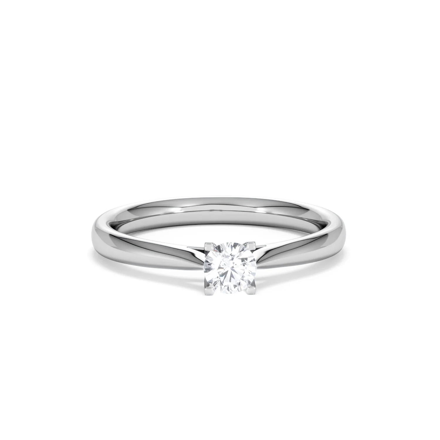 Certified Grace 18K White Gold Diamond Engagement Ring 0.25CT - Image 9