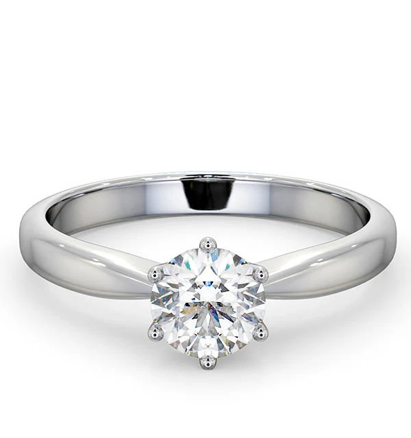 Certified High Set Chloe 18KW DIAMOND Engagement Ring 0.75CT - Image 3