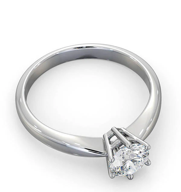 Certified High Set Chloe 18KW DIAMOND Engagement Ring 0.75CT - Image 4