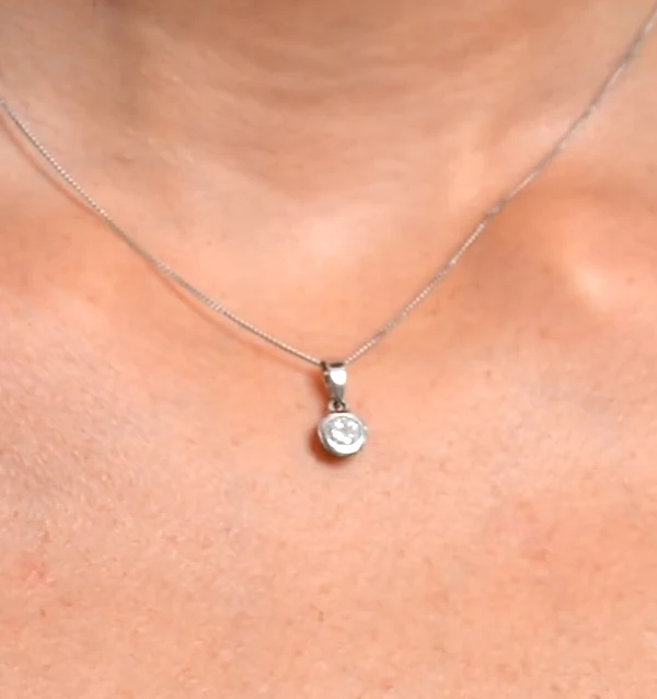 Certified Lab Diamond 0.50CT Emily 18K White Gold Pendant Necklace F/VS - Image 3