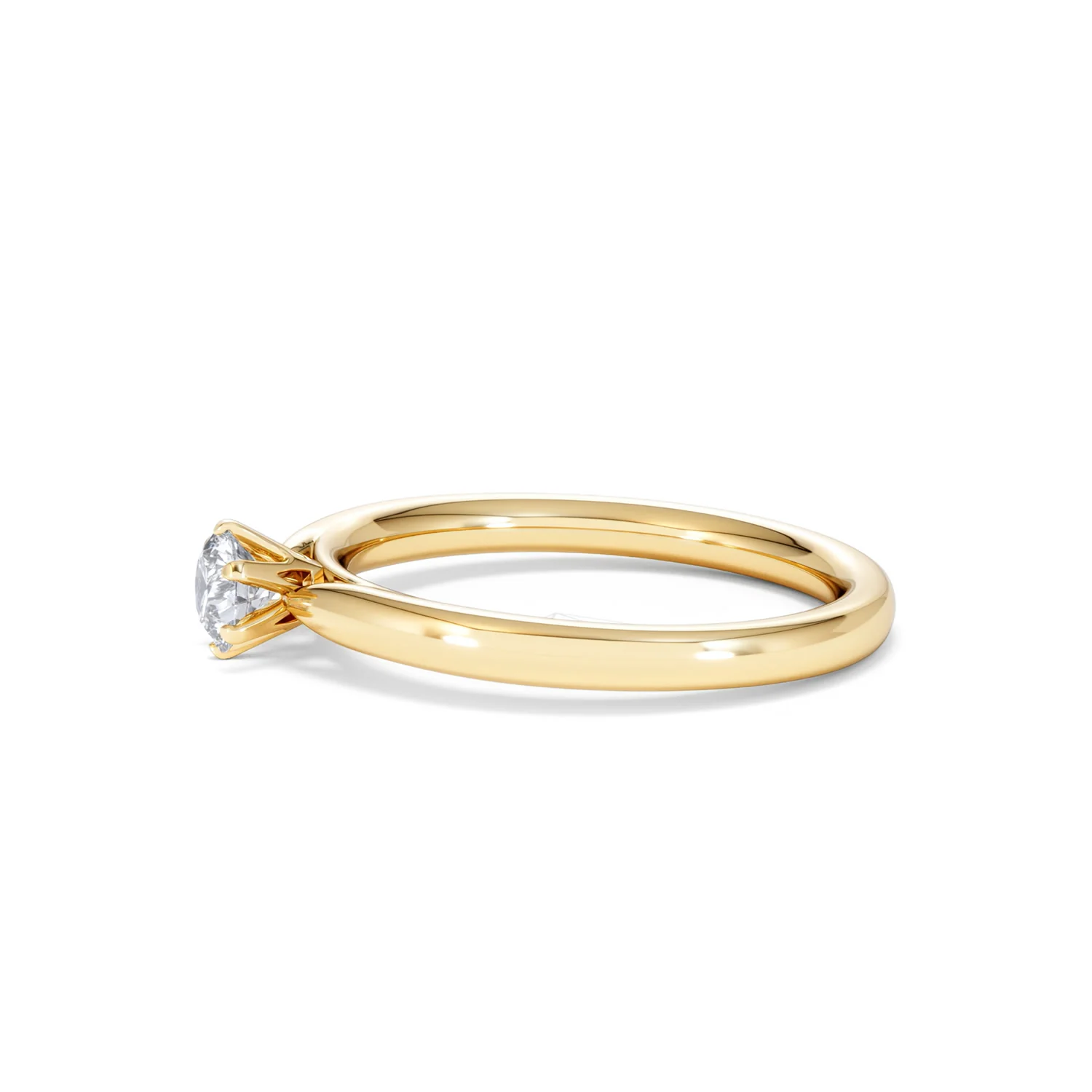Certified Low Set Chloe 18K Gold Diamond Engagement Ring 0.33CT-F-G/VS - Image 71