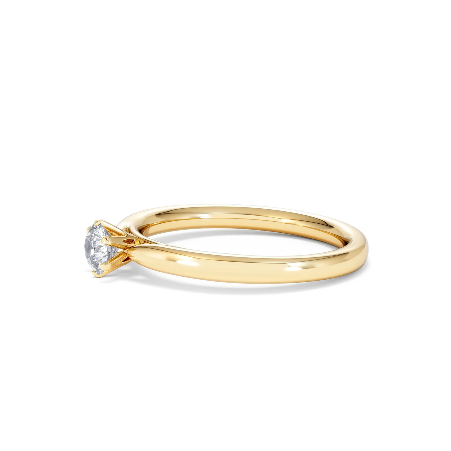 Certified Low Set Chloe 18K Gold Diamond Engagement Ring 0.33CT-F-G/VS - Image 73