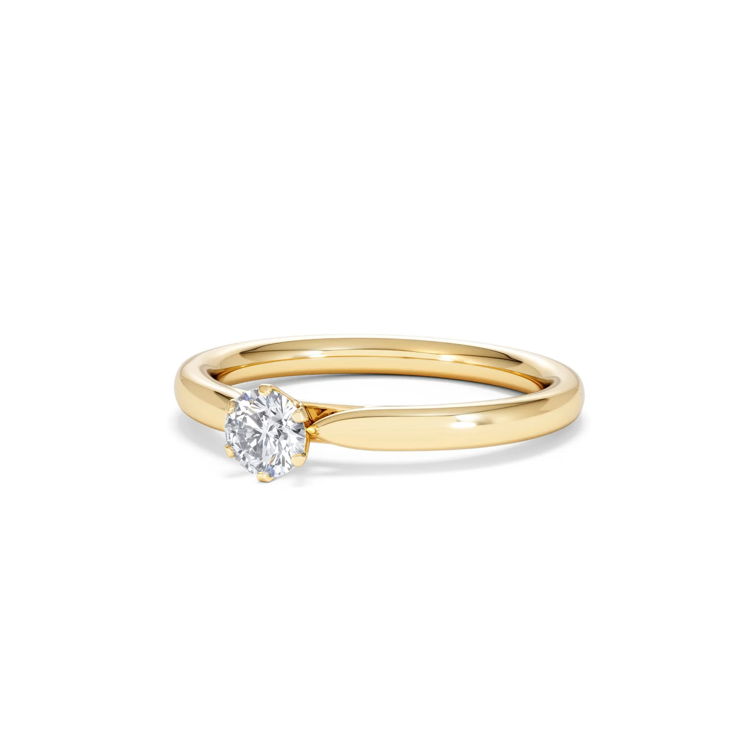 Certified Low Set Chloe 18K Gold Diamond Engagement Ring 0.33CT-F-G/VS - Image 82