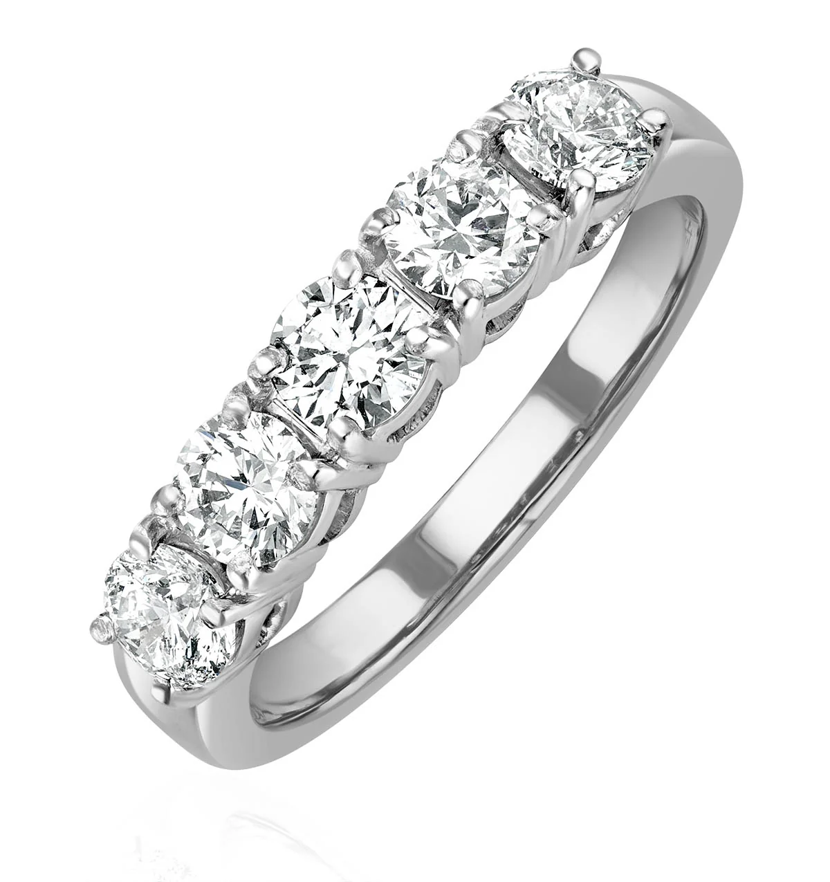 Chloe 18K White Gold 5 Stone Diamond Eternity Ring 1.00CT H/SI