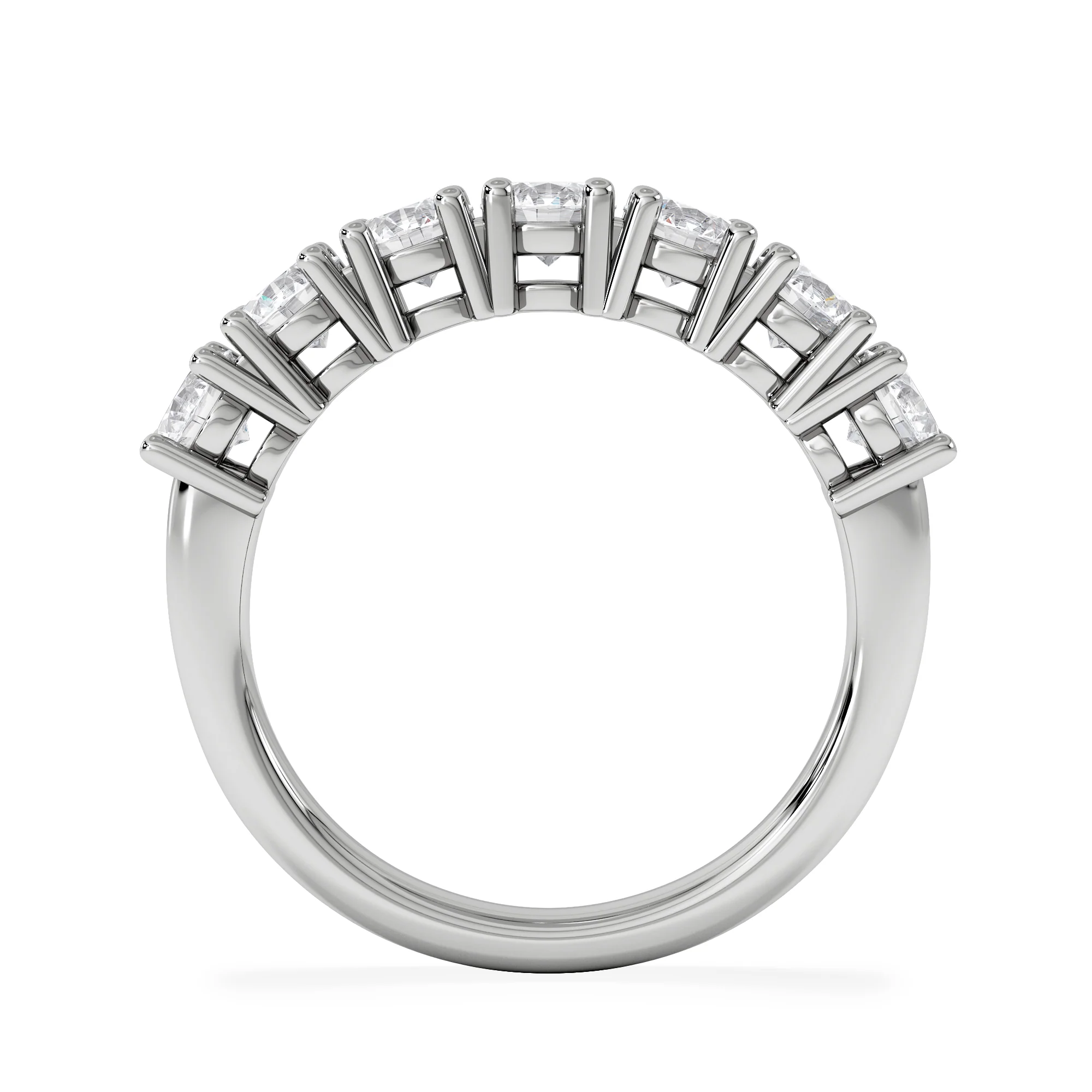 Chloe 7 Stone Lab Diamond Eternity Ring 1.50CT F/VS in 9K White Gold - Image 6