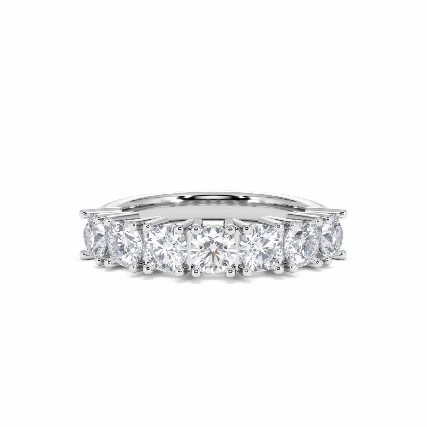 Chloe 7 Stone Lab Diamond Eternity Ring 1.50CT F/VS in 9K White Gold - Image 8