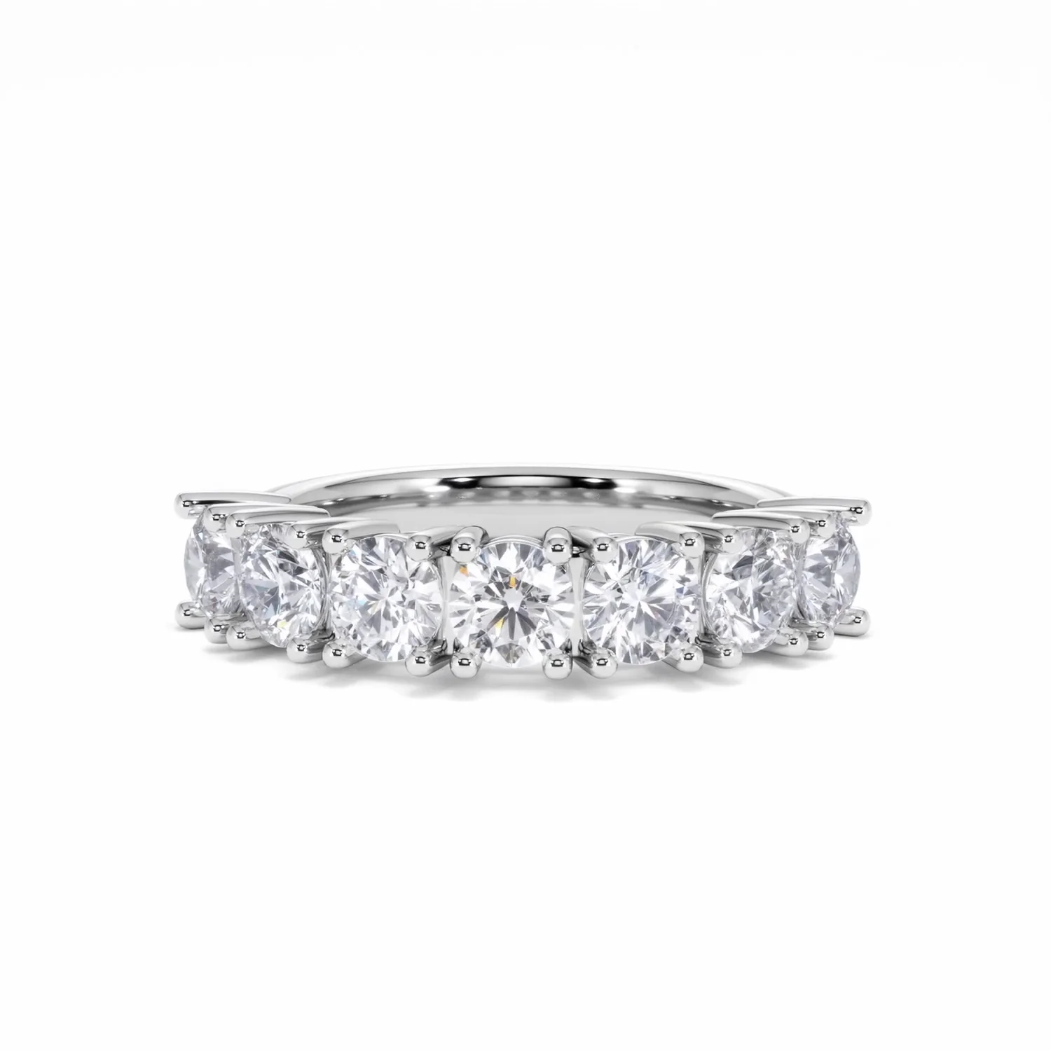 Chloe 7 Stone Lab Diamond Eternity Ring 2.00CT F/VS in 9K White Gold - Image 87