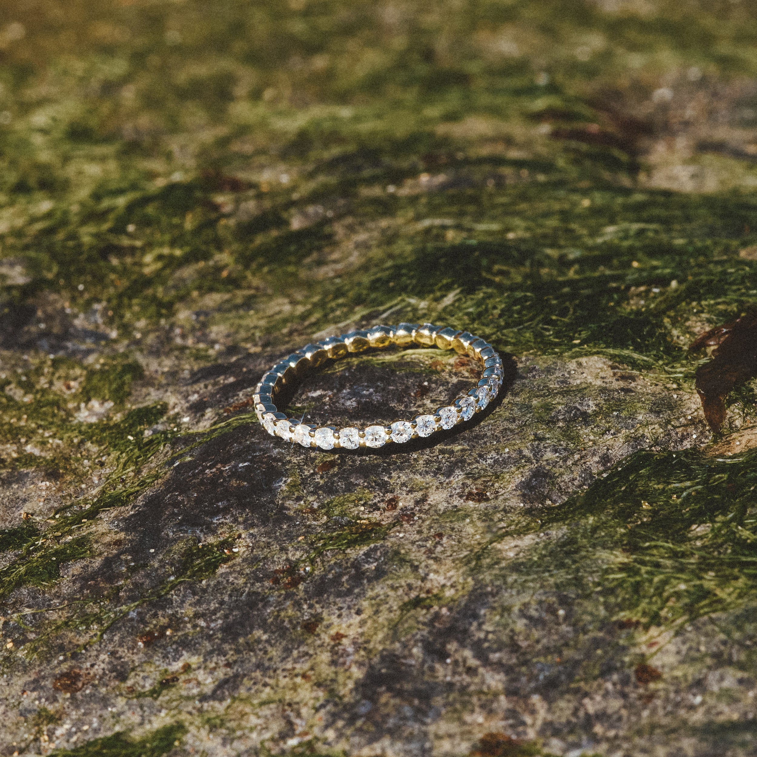 Chloe Lab Diamond 1.00ct Full Eternity Ring F/VS in 18K Gold Vermeil - Image 6