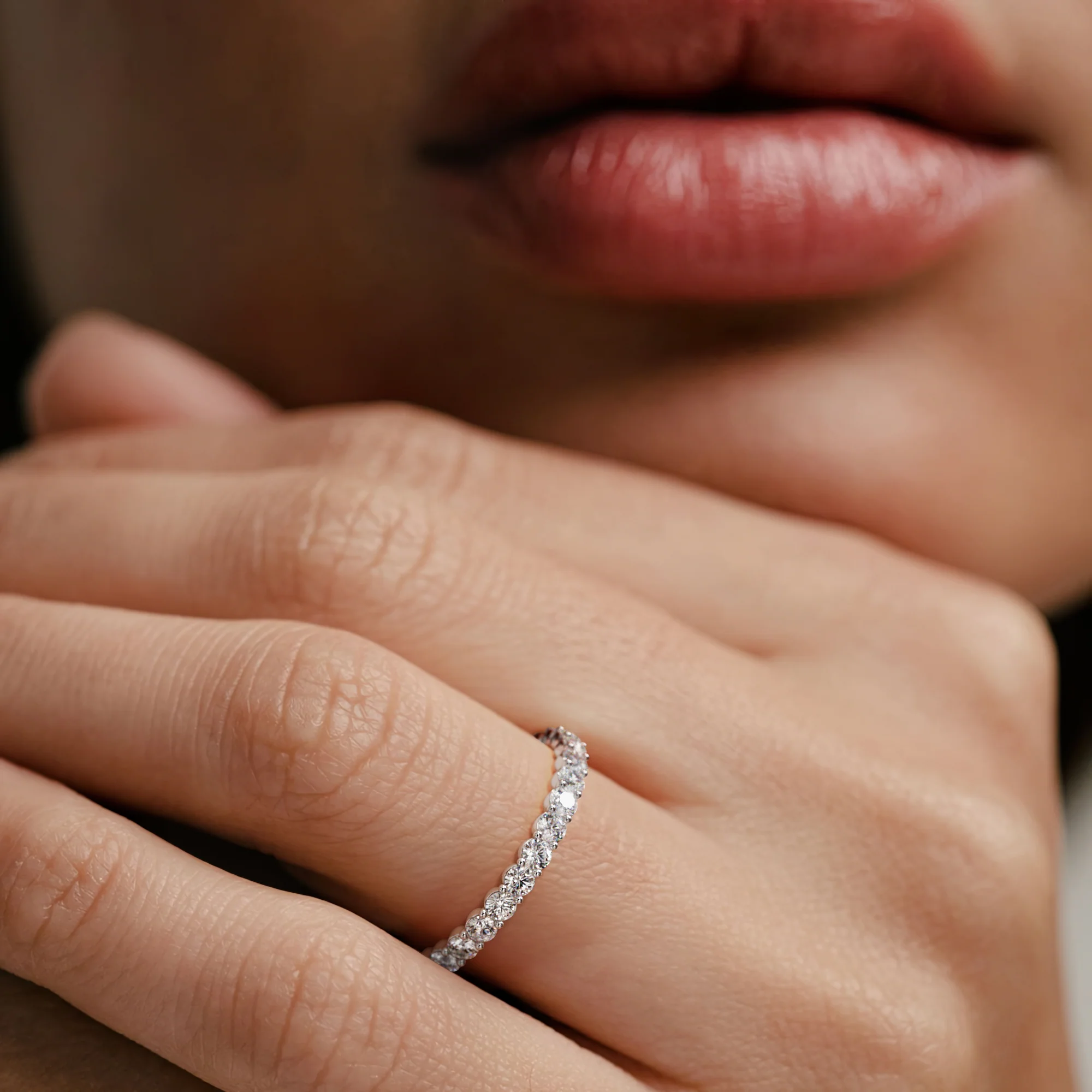Chloe Lab Diamond 1.00ct Full Eternity Ring F/VS in 925 Silver - Image 4
