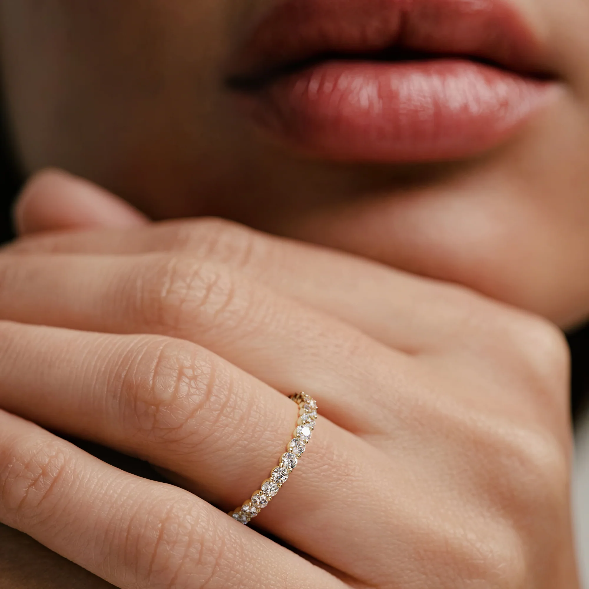 Chloe Lab Diamond 1.00ct Full Eternity Ring F/VS in 9K Gold - Image 4