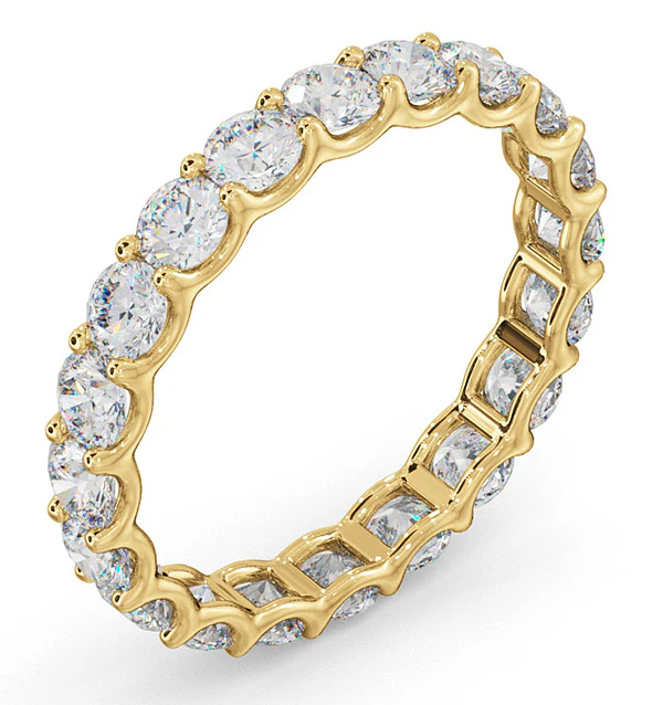 Chloe Lab Diamond Eternity Ring 18K Gold Claw Set 2.00ct G/Vs - Image 2