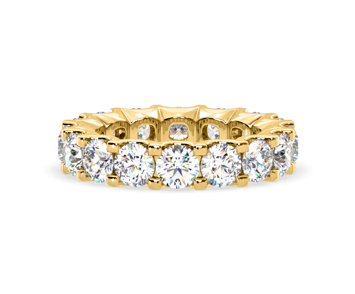 Chloe Lab Diamond Eternity Ring 18K Gold Claw Set 5.00ct G/Vs - Image 12