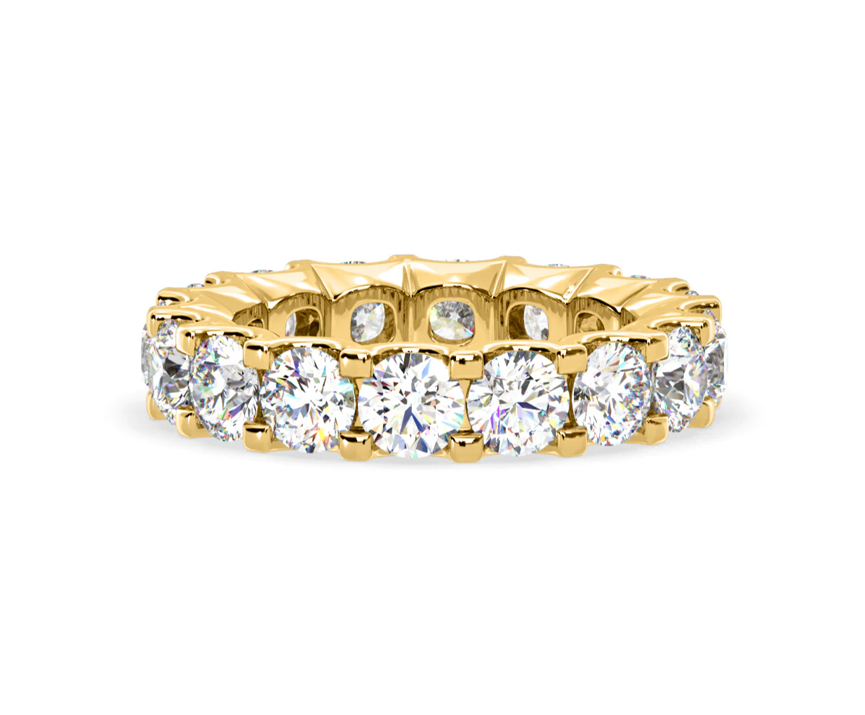 Chloe Lab Diamond Eternity Ring 18K Gold Claw Set 5.00ct G/Vs - Image 13