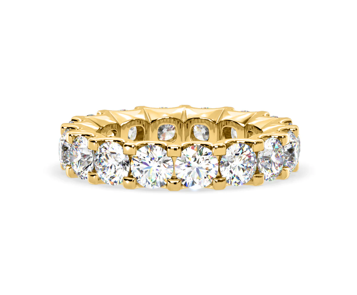 Chloe Lab Diamond Eternity Ring 18K Gold Claw Set 5.00ct G/Vs - Image 15