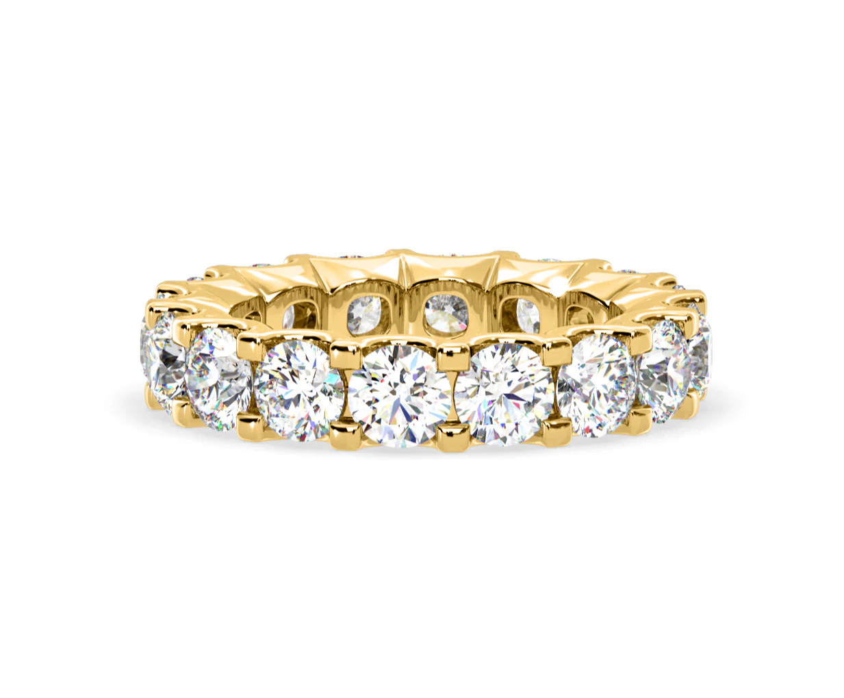 Chloe Lab Diamond Eternity Ring 18K Gold Claw Set 5.00ct G/Vs - Image 28