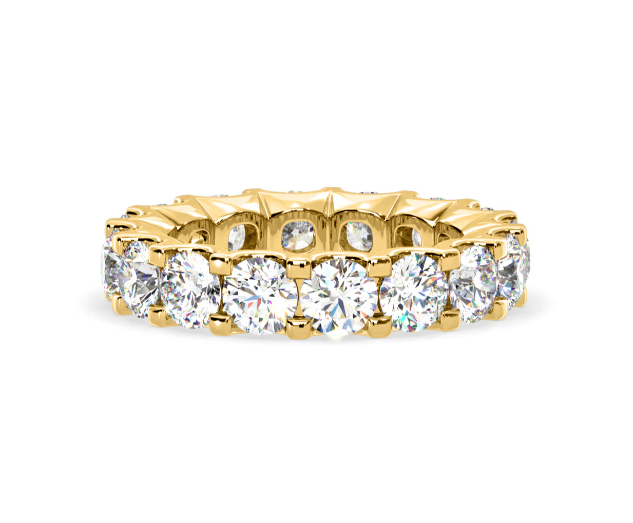 Chloe Lab Diamond Eternity Ring 18K Gold Claw Set 5.00ct G/Vs - Image 50